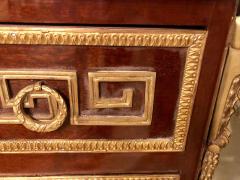 Maison Jansen Tortoise Wood Bronze Mounted Greek Key Design Commode Chest Manner Jansen - 3147617