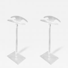 Maison Jansen Two French Mid Century Modern Lucite Valets Coat Stands attr to Maison Jansen - 4101613