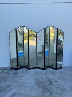 Maison Jansen Two Majestic Hollywood Regency Mirrored Screens Dividers Sold Individually - 4641326