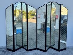 Maison Jansen Two Majestic Hollywood Regency Mirrored Screens Dividers Sold Individually - 4641386