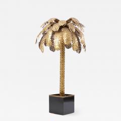 Maison Jansen Very Impressive Brass Palm Floor Lamp by Maison Jansen - 1191275