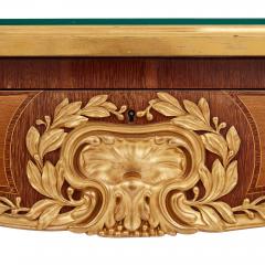 Maison L ger Antique French Louis XV style ormolu mounted marquetry desk by Maison L ger - 3530698