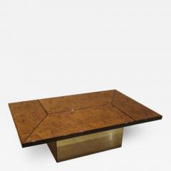 Maison Lancel Opening Cocktail Table in Burl Walnut and Mirror by Maison Lancel - 257241