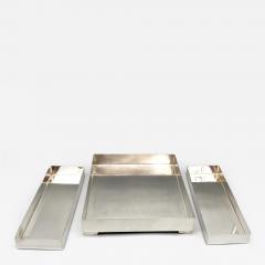 Maison Lancel Three small silver plated trays Edition Lancel Paris France circa 1970 - 4235768