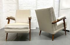 Maison Leleu Maison Leleu Lounge Chairs in Mohair Pair - 2970281