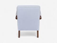 Maison Leleu Maison Leleu Style French Modern White Mohair Wood Lounge Chairs 1970s - 4325068