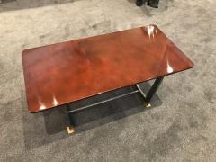 Maison Leleu Patinated steel bronze and lacquered wood coffee table by Maison Leleu - 1167368