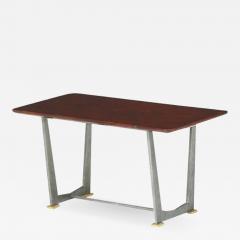 Maison Leleu Patinated steel bronze and lacquered wood coffee table by Maison Leleu - 1167730