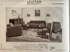 Maison Levitan L vitan 1934 French Modernist Armchairs on Plinth Bases By Decoration L vitan - 4056548