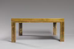 Maison Liwans Maison Liwans Square Low Table In Brass And Perspex Italy 1970s - 3407557