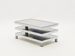 Maison Mercier Freres French Maison Mercier Three tier chrome steel swivel coffee table 1970s - 1676514