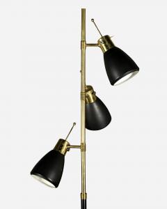 Maison Monix Floor lamp in lacquered metal and brass Monix Paris France circa 1960 - 4450666