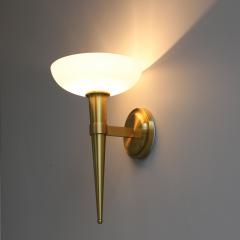 Maison Perzel 3 Fine French 1950s Glass and Bronze Torch Sconces by Atelier Perzel - 4736237