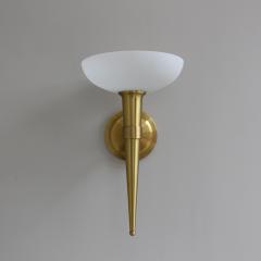 Maison Perzel 3 Fine French 1950s Glass and Bronze Torch Sconces by Atelier Perzel - 4736246