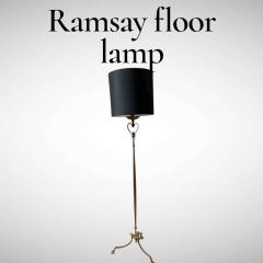 Maison Ramsay 1940s Gilt wrought iron floor lamp by Maison Ramsay - 4533239