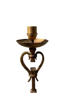 Maison Ramsay 1940s Gilt wrought iron floor lamp by Maison Ramsay - 4533242