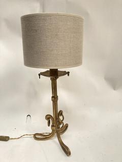 Maison Ramsay 1940s Gilt wrought iron lamp attributed to Maison Ramsay - 3312120