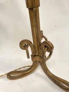 Maison Ramsay 1940s Gilt wrought iron lamp attributed to Maison Ramsay - 3312126