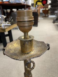 Maison Ramsay 1940s gilt iron table lamp by Maison Ramsay - 3940414