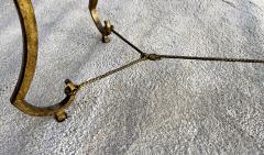 Maison Ramsay Coffee table in gilded iron Edition Maison Ramsay Paris France circa 1960 - 4196920