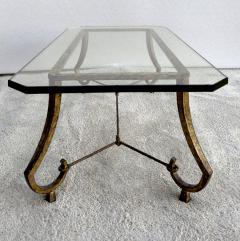 Maison Ramsay Coffee table in gilded iron Edition Maison Ramsay Paris France circa 1960 - 4196921
