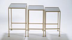 Maison Ramsay French Maison Ramsay brass nesting tables 1960s - 987067