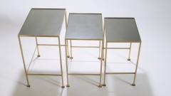 Maison Ramsay French Maison Ramsay brass nesting tables 1960s - 987071