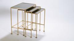 Maison Ramsay French Maison Ramsay brass nesting tables 1960s - 987072