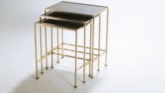 Maison Ramsay French Maison Ramsay brass nesting tables 1960s - 987073