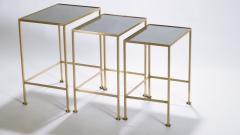 Maison Ramsay French Maison Ramsay brass nesting tables 1960s - 987075