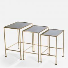 Maison Ramsay French Maison Ramsay brass nesting tables 1960s - 990894