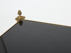 Maison Ramsay French Maison Ramsay gilded wrought iron opaline coffee table 1960s - 2503330