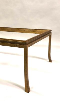 Maison Ramsay French Mid Century Modern Gilt Wrought Iron Coffee Table by Maison Ramsay 1970 - 1630031