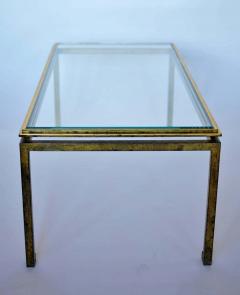 Maison Ramsay French Mid Century Modern Neoclassical Gilt Iron Coffee Table by Maison Ramsay - 1641755
