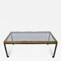 Maison Ramsay French Mid Century Modern Neoclassical Gilt Iron Coffee Table by Maison Ramsay - 1645486