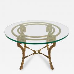 Maison Ramsay French Neoclassical Style Gilt Iron Coffee Table Manner of Maison Ramsay  - 2789079