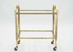 Maison Ramsay French neoclassical Maison Ramsay gilded iron bar cart 1940s - 1115049