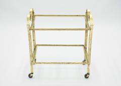 Maison Ramsay French neoclassical Maison Ramsay gilded iron bar cart 1940s - 1115050