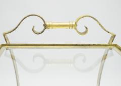 Maison Ramsay French neoclassical Maison Ramsay gilded iron bar cart 1940s - 1115055