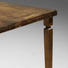 Maison Ramsay Gilt Iron and Lacquered Goat Skin Side Table by Maison Ramsay - 4602147