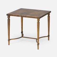 Maison Ramsay Gilt Iron and Lacquered Goat Skin Side Table by Maison Ramsay - 4603423