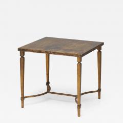 Maison Ramsay Gilt Iron and Lacquered Goat Skin Side Table by Maison Ramsay - 4603426