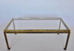 Maison Ramsay Large French Modern Neoclassical Gilt Iron Coffee Table Maison Ramsay - 2372370