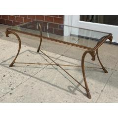 Maison Ramsay Maison Ramsay Art Deco French Gilt Metal Glass Horse Head Cocktail Table 1940 - 4150569