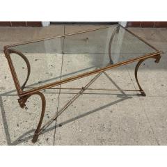 Maison Ramsay Maison Ramsay Art Deco French Gilt Metal Glass Horse Head Cocktail Table 1940 - 4150576