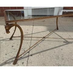 Maison Ramsay Maison Ramsay Art Deco French Gilt Metal Glass Horse Head Cocktail Table 1940 - 4150587