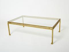 Maison Ramsay Maison Ramsay coffee table gilded iron glass 1950 - 3001381