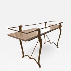 Maison Ramsay Maison Ramsay exceptionnel rarest slender gold leaf iron coffee table - 1237604