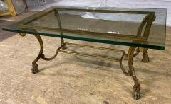 Maison Ramsay Maison Ramsay superb refined gold leaf wrought iron coffee table - 2176249