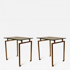 Maison Ramsay Pair of French Midcentury Gilt Iron Side Tables Maison Ramsay - 1711487